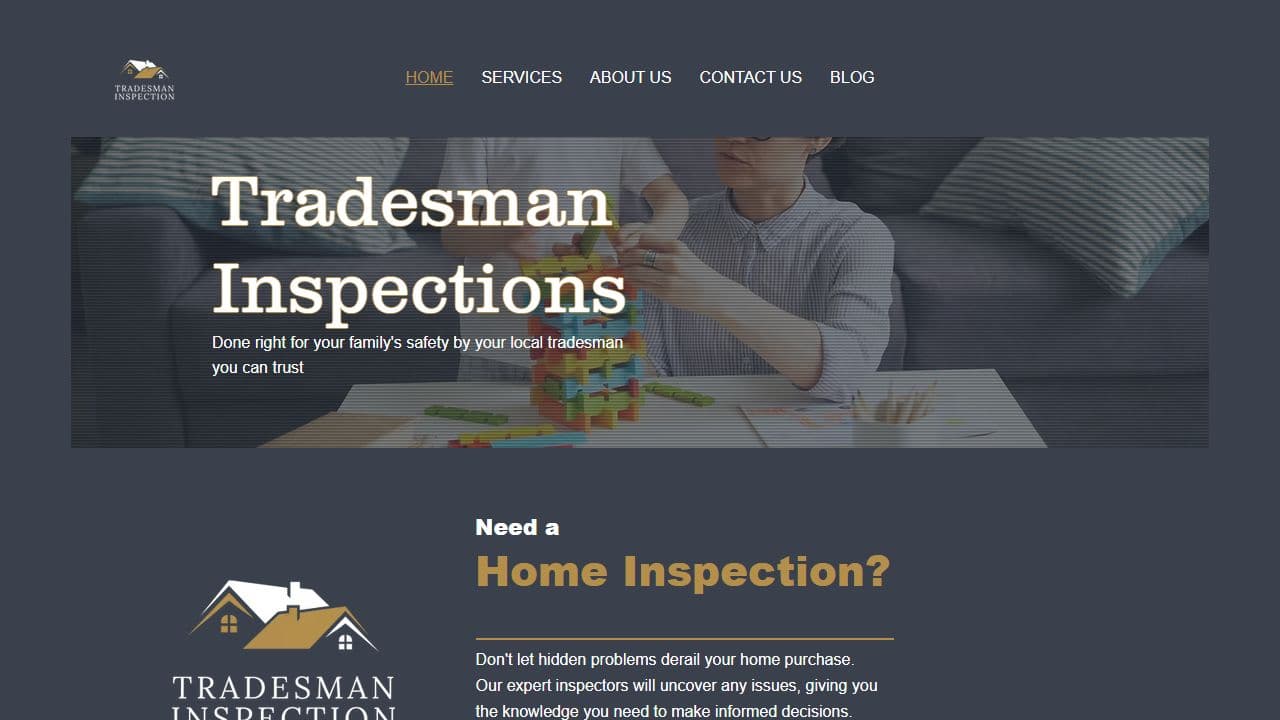 Tradesman Inspection website preview